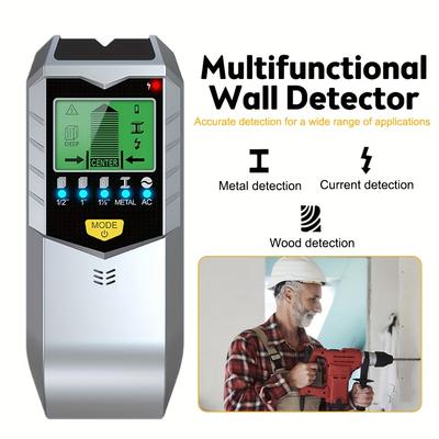 5'i 1 Arada Elektronik Duvar Dedektörü Bulucular Çok İşlevli El Tipi Metal Dedektörü Stud Wood Bulucu Elektronik Ölçüm Cihazı