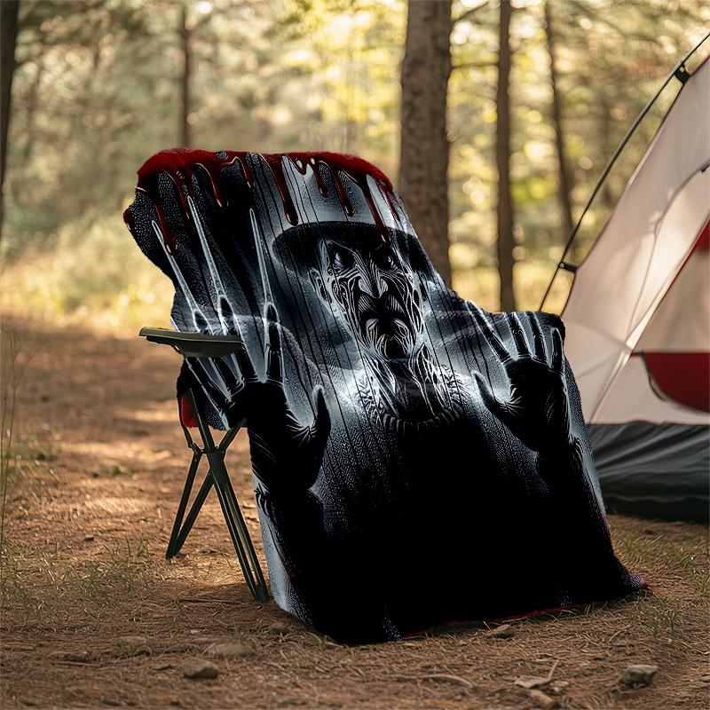 Coperta stampata a tema horror di Halloween - Perfetta per divano, letto, viaggi e uso all'aperto | Lavabile in lavatrice, accogliente e resistente.