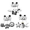 Jouets suspendus Siège auto Berceau Mobile Bébé Spiral Peluche Lit Poussette Barre Jouet Couleur Noir et Blanc avec Hochet Sifflet BB