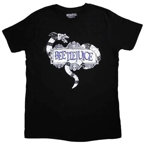 Beetlejuice Unisex Adult Sandworm Logo T-Shirt M
