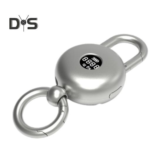 

3-в-1 весы-часы-брелок портативные для кемпинга на открытом воздухе многофункциональные мини-электрические цифровые весы металлический держатель для ключей белый