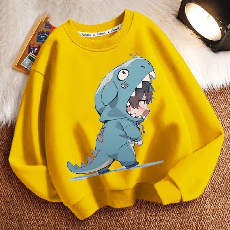 Cute Little Dinosaur Hoodies for Children, Fashionable Long-sleeved Hoodies for Boys and Girls in Spring and Autumn