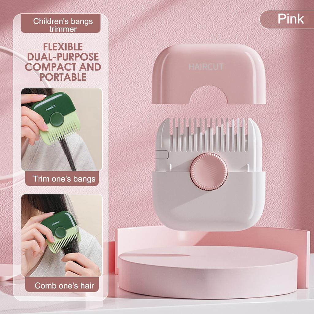 2 In 1 Baby Hair Cut Hairdressing Comb Women Girls Broken Hair Bangs Trimmer Manual Portable Children's Hair Clipper