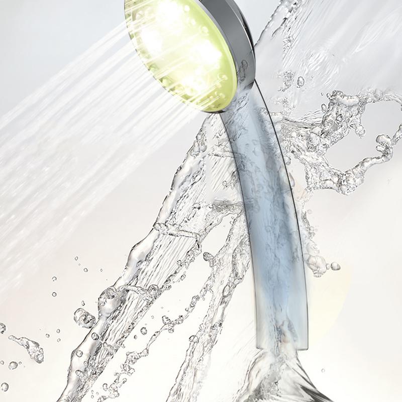 LED Battery-free Colorful Luminous Shower Head Bathroom Handheld Self-changing Color Cycle Luminous Shower