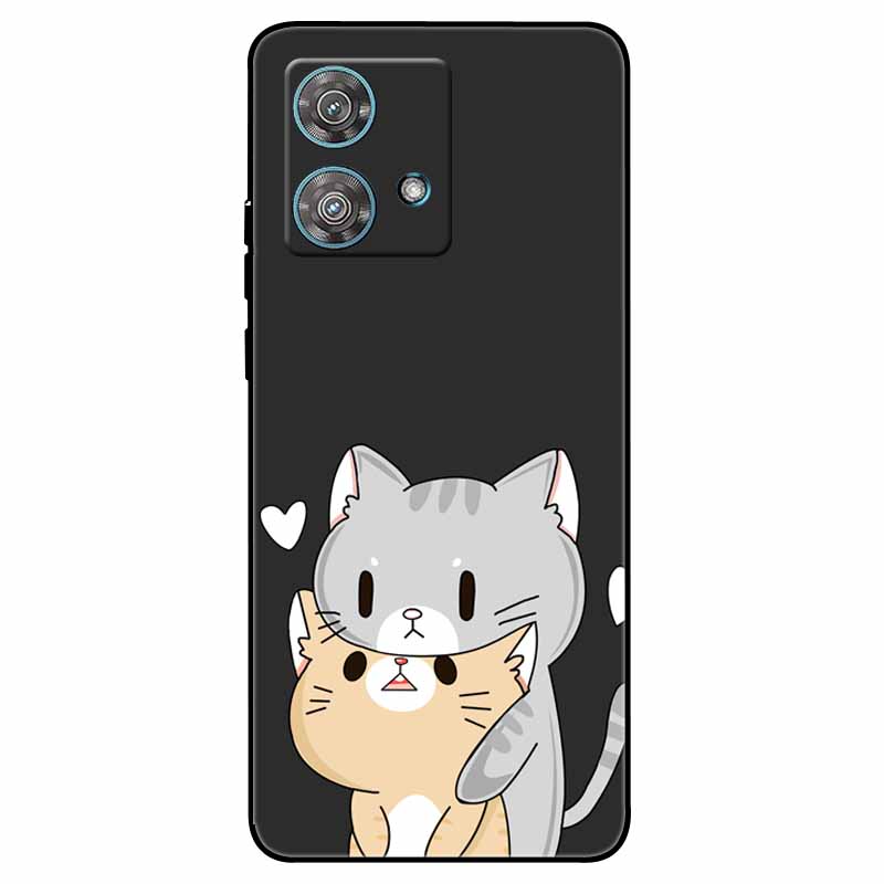 Skirta Moto G84 5G dėklas Silikoninis Minkštas Spausdintas Katės Drugelio Telefono Dangtelis Motorola MOTO G84 TPU Dangtelis MotoG84 G 84 Madingas Maišelis