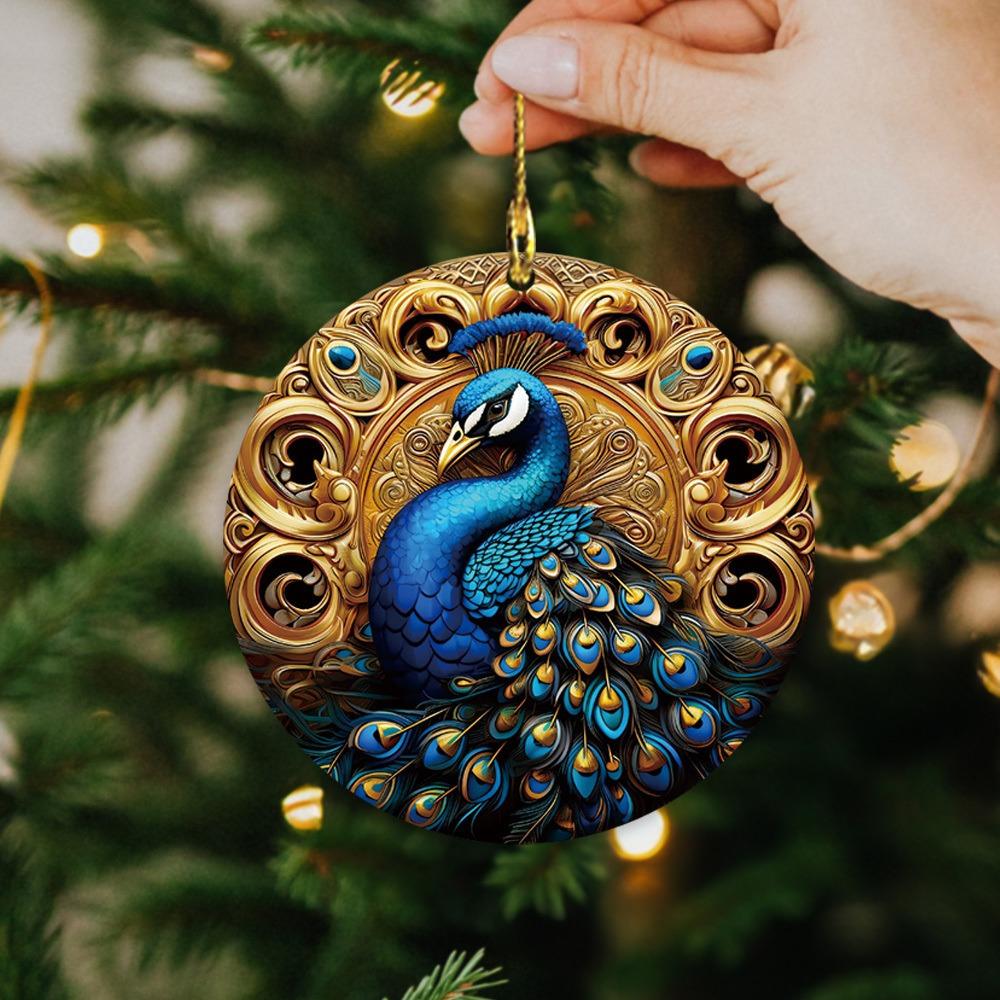 

Рождественская подвеска «Павлин». Подвесной декор для окна, стены, сада и уличного праздника. чистый
