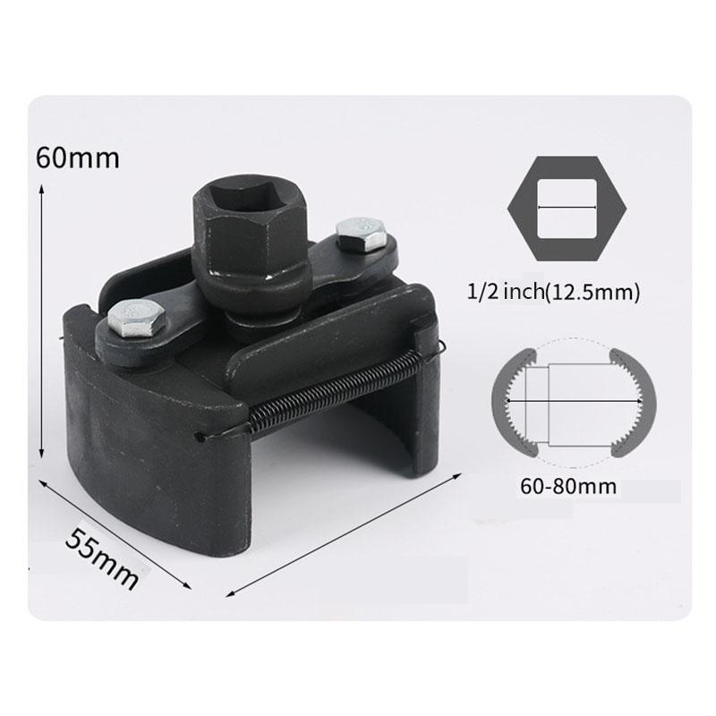 

1PC Adjustable Two-Jaws Oil Filter Wrench 60-80mm Quick And Easy Oil Filter Removal Automotive Disassembly Repair Hand Tools