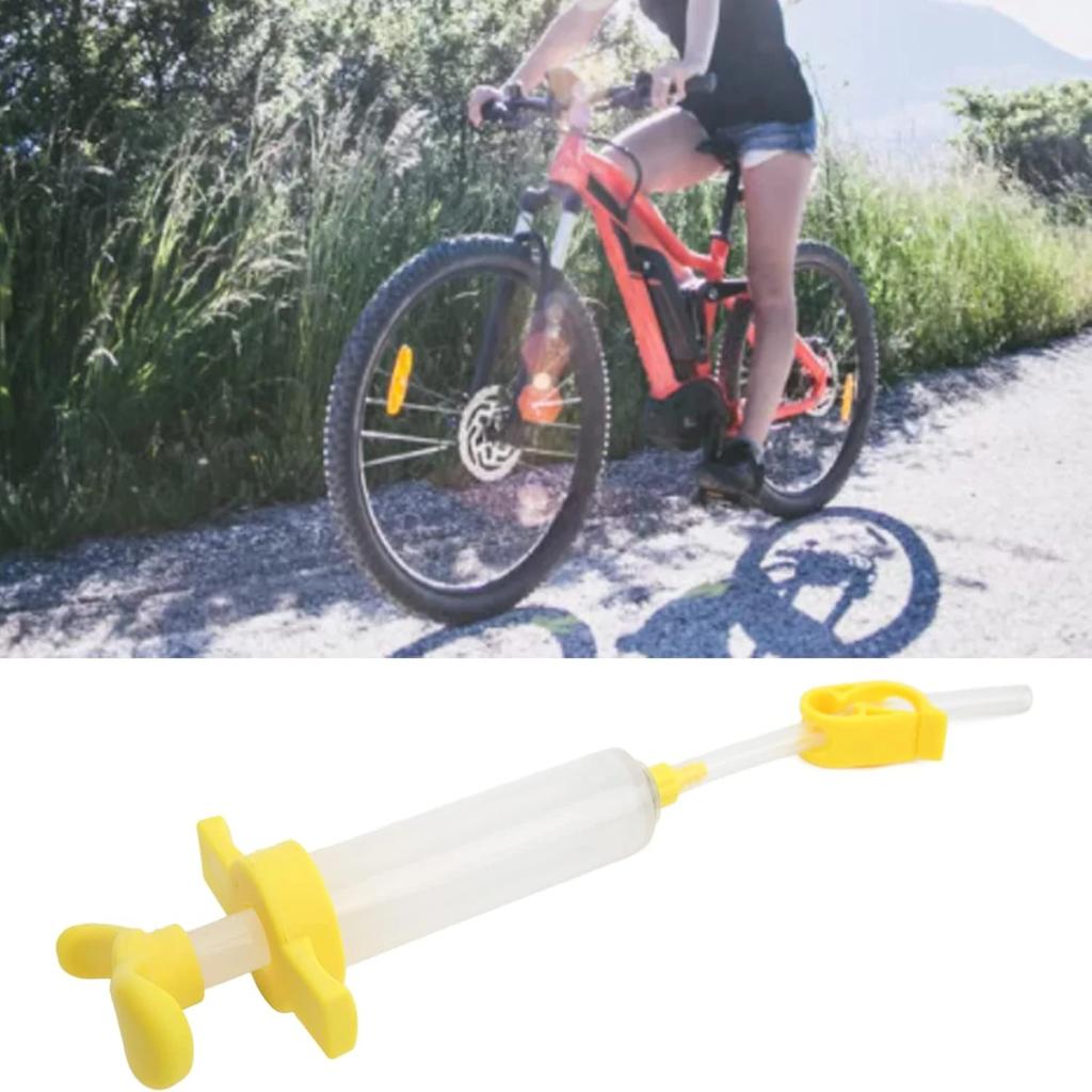 Efficient, Reliable, and Top-Quality Yellow Hydraulic Mountain Bike Disc Brake Bleed Kit - Complete Oil Bleeding Tool for Cyclis