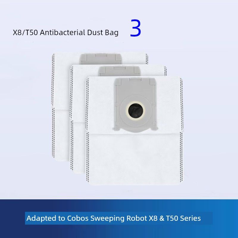 

Ecovacs T50 Pro Sweep Mop Robot Accessories Mop Cloth Dust Collection Bag X8proplus Consumables Cleaning Solution [T50/T50S/T50Pro/X8/X8 Rpo Plus] 3 Dust Bags
