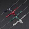 Luxury Necklace Earrings Set Exquisite Crystal Necklace Set Rhinestone Jewelry Set  Banquet