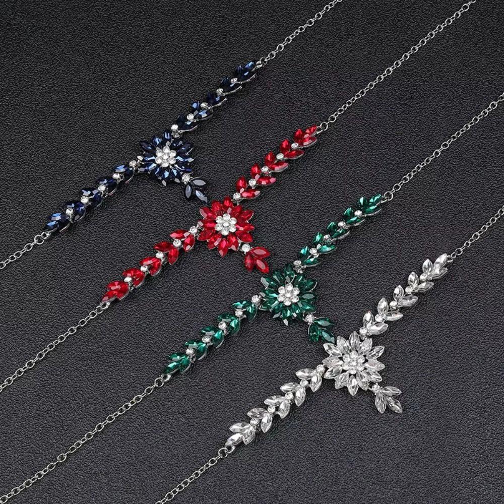 Luxury Necklace Earrings Set Exquisite Crystal Necklace Set Rhinestone Jewelry Set  Banquet