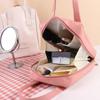 Zipper Makeup Pouch Bag Letter Travel Wash Bag Elegant PU Leather Cosmetic Bag  Travel