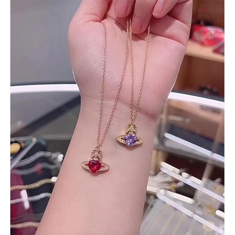 Pendant Ariella Westwood Necklace Fashionable Women Collarbone Chain