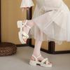 Mit Rockplattform Römische Sandalen Damen Sommer 2025 neu Französisch dicker Absatz Strandsandalen Damen Feenstil