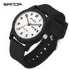 Sanda Men's & Women's Student Waterproof Silent Dual Calendar Quartz Watch