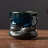 Tasse à café en poterie grossière changement ligne différente créative pincée à la main haut niveau d'apparence tasse en céramique rétro tasse à eau ménagère
