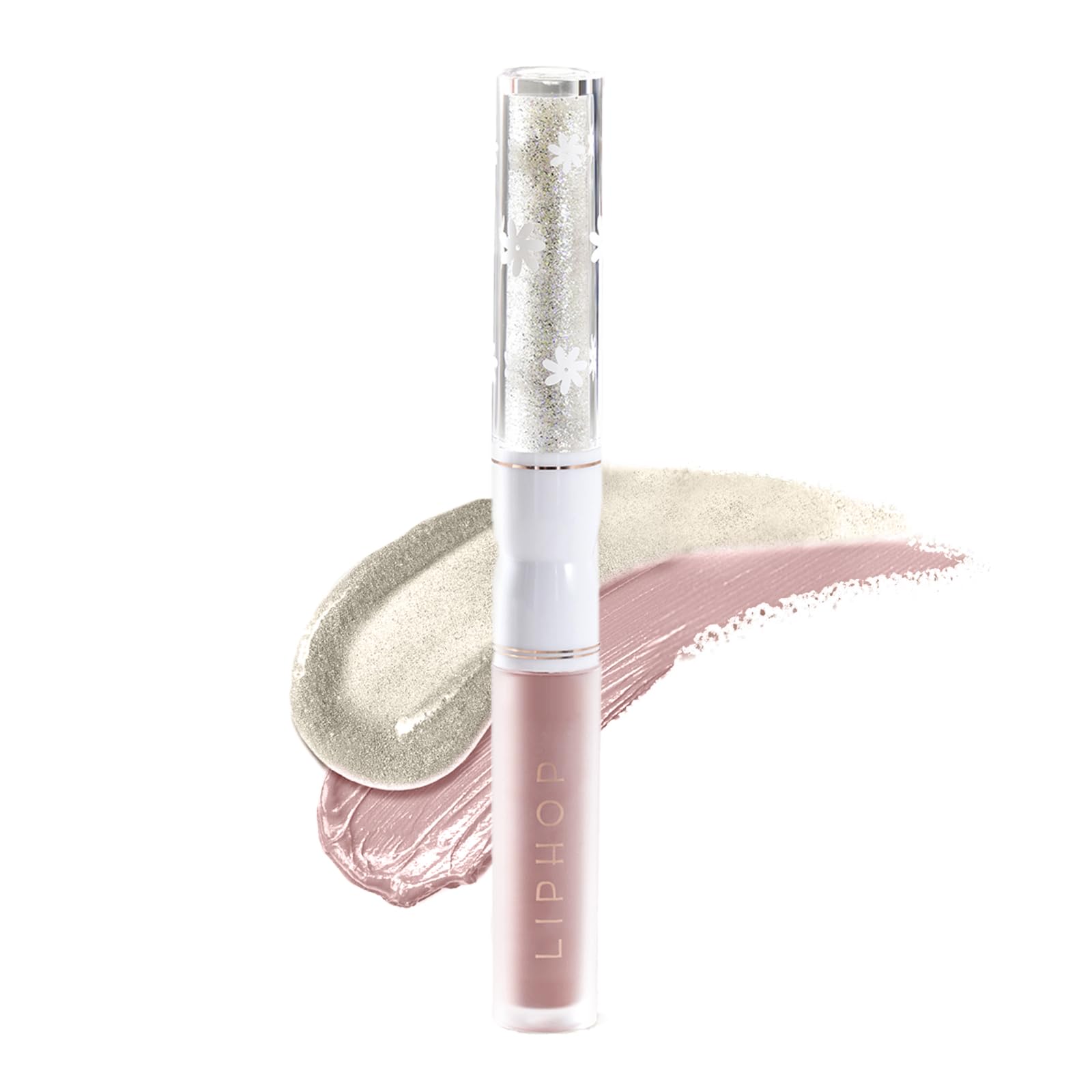 

Aopoka Liquid Glitter Natural Beautiful Sheer Eye 5 Silver Double-Headed Eyeshadow, Shadow, Highlighter, Color, 3D, Glow, Makeup, Quick-Drying,