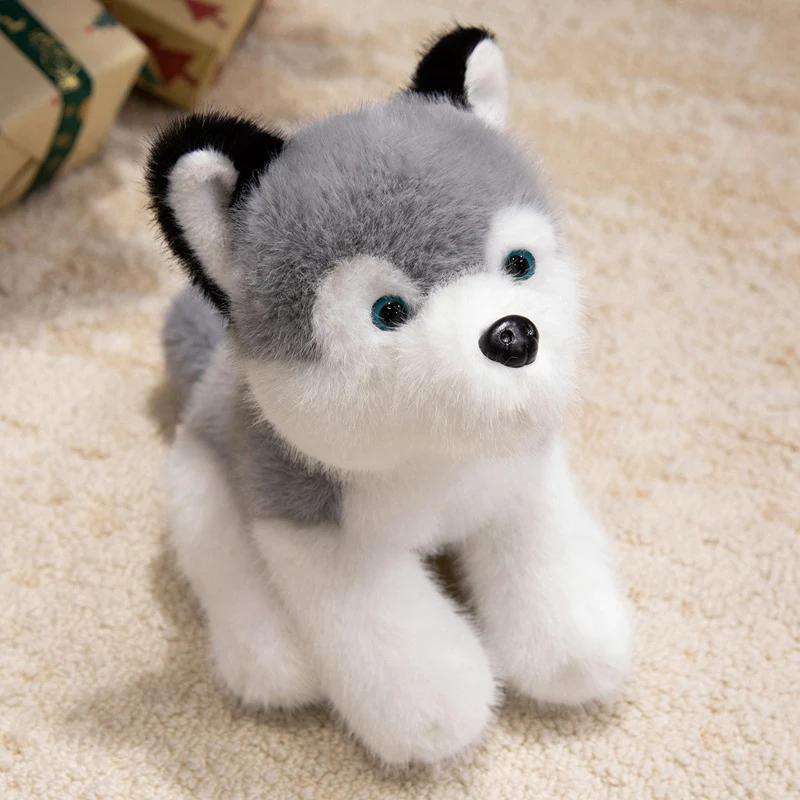 Multiple Kinds Cute Pet Dogs Plush Toys Stuffed Husky Saint Bernard Dog Shepherd Dog Samoyed Labrador Doll Cuddly Kids Companion