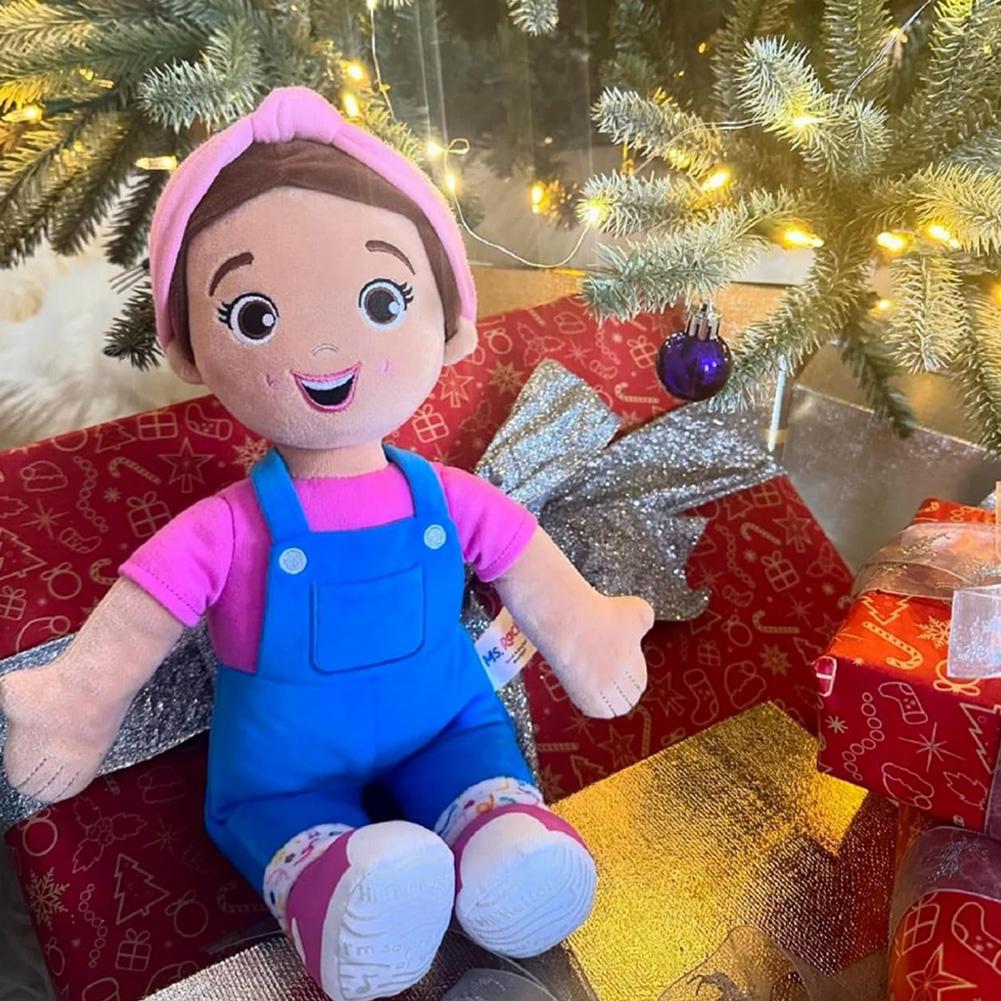 Plush Doll Soft Stuffed Cartoon Ms Rachel Speak Sing Plush Doll Singing Sensory Take-Along Pillow Toys Birthday Gift for Kids