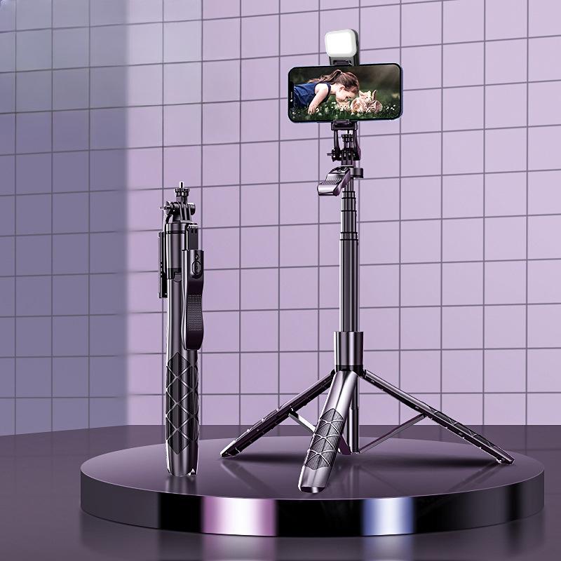 Selfie Stick Anti-shake Retractable Floor-to-ceiling Live Broadcast Tripod Mobile Phone Holder Lazy Ptz Stabilizer