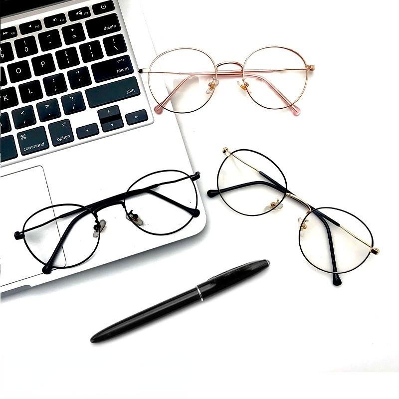 Photochromic Anti Blue Light Glasses Fashion Circular Glasses Frame UV Protection Outdoor Beach Sunglasses For Men Women