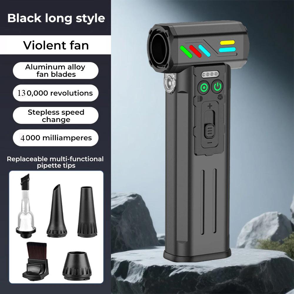 130000RPM Turbo Jet Blower Brushless Motor Violent Fan Portable Cleaning Tool USB Rechargeable Handheld Blower PC Tool