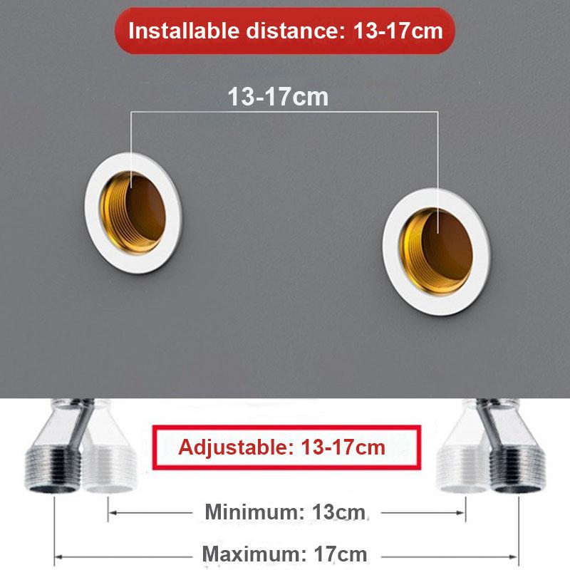 Wall-mounted Faucet Basin Faucet Hot&Cold Water Mixer Tap Single Handle Wash Chrome Finish Bathroom Mixer Taps