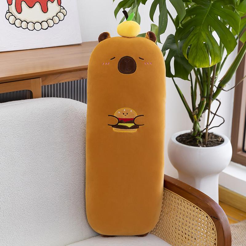 Fransk med Kapybara Pommes Frites Hamburgere Tre Plysjleketøy Kosedyr Gave Dukke