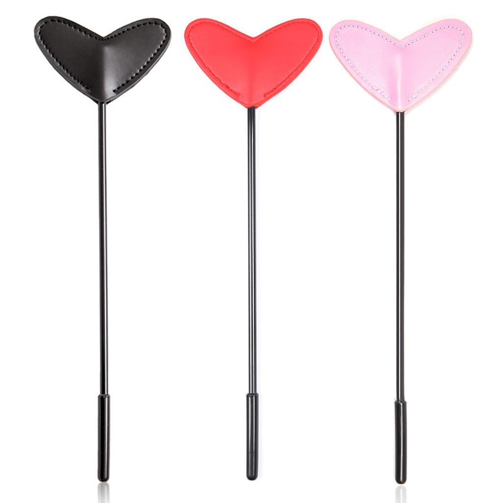 Heart Tip Crop Whips Fantasy BDSM Flogger Paddle Tickler Cosplay Game Slave Sex Toys For Couples Beginner Bondage Spank Tool