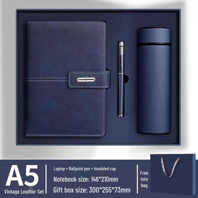 Corporate Gift Set: A5 Notebook, Thermos Cup, B5 PU Diary with Custom Logo