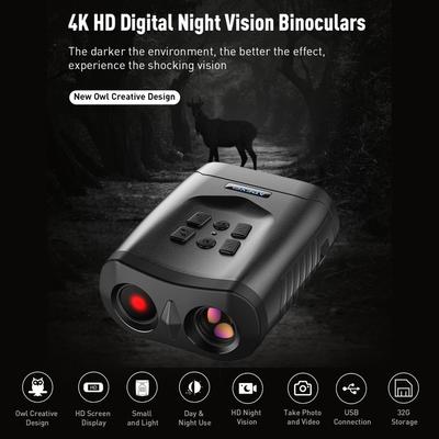APEXEL APL-NV009 Gafas de Visión Nocturna HD 4K Prismáticos Digitales de Visión Nocturna Zoom Óptico 5X 1080P