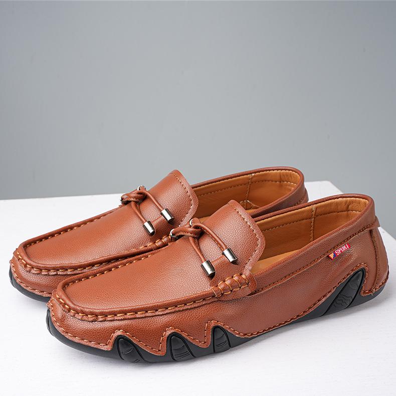 

Повседневные кроссовки для мужчин, роскошные кожаные мокасины, удобные черные туфли 2024 года, классические социальные лоферы, летняя обувь 48 коричневый