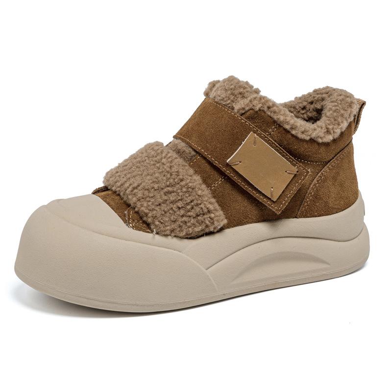 

Plush plush board shoes women s 2025 autumn and winter new thick-soled heightening casual cotton shoes women s snow boots women s shoes 40