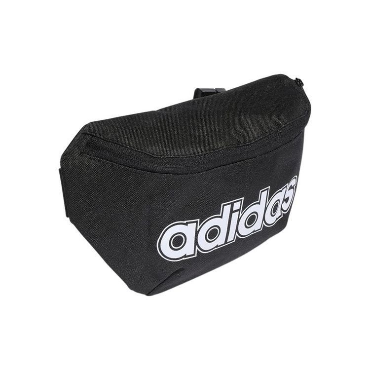 Adidas Adjustable Waist Belt Buckle Closure Polyester Waist Bag Regular Men Waist Bag Black White HT4777