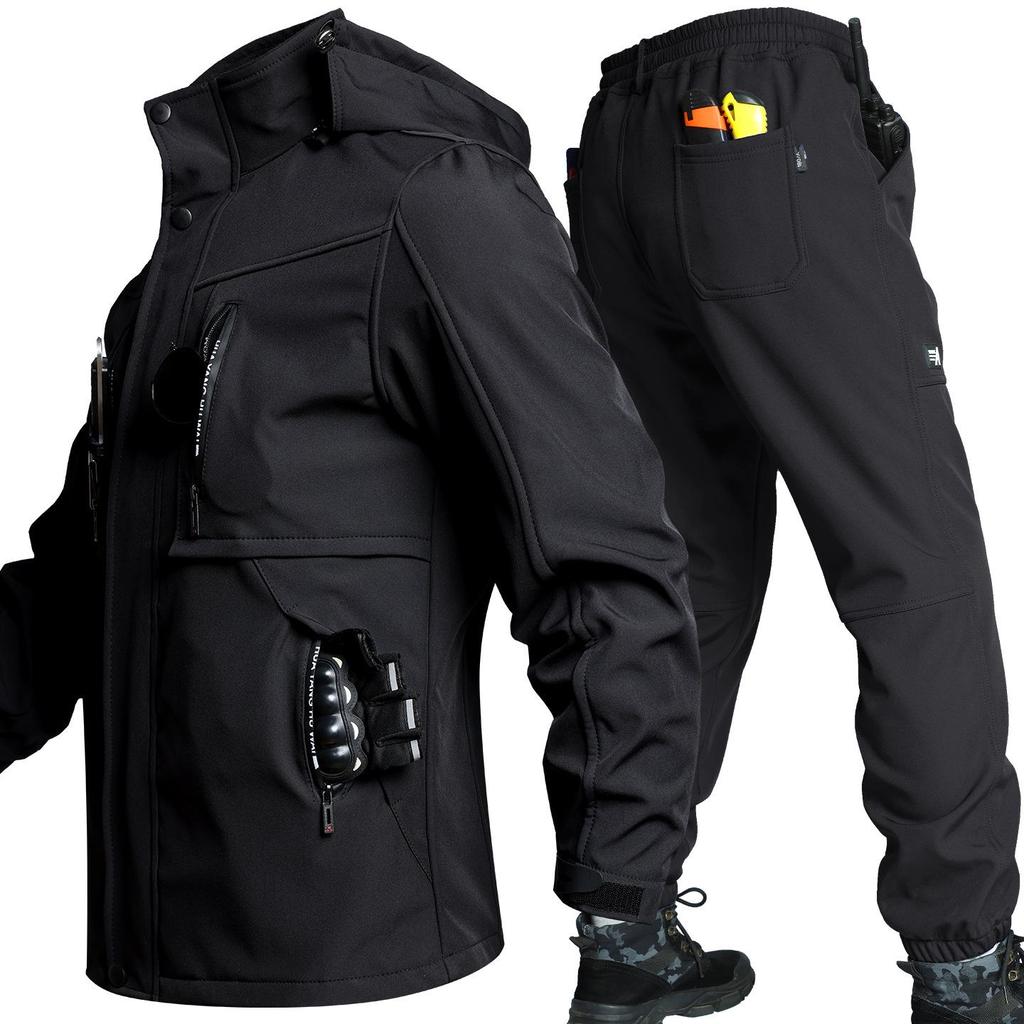 Men's Windproof Water-Repellent Warm Winter Mountaineering Jacket and Pants Set