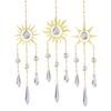 Crystal Prisms Light Catcher Windchimes Hexagon Car Pendant Garden Decor Hanging Window Ornament Chandelier Summer Gift