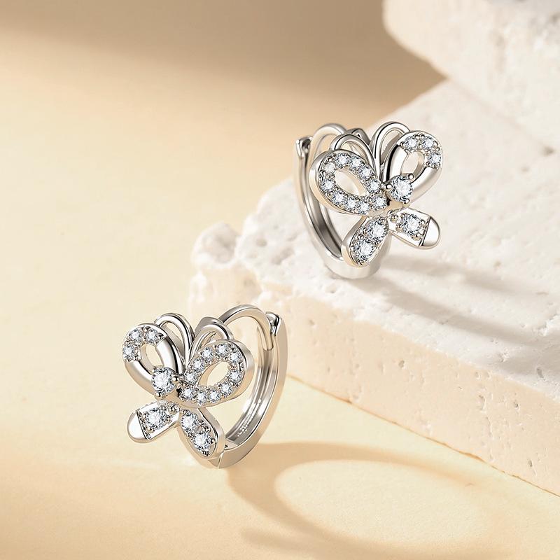 European Style Zirconia Butterfly Earrings: Elegant and Versatile Women's Accessory