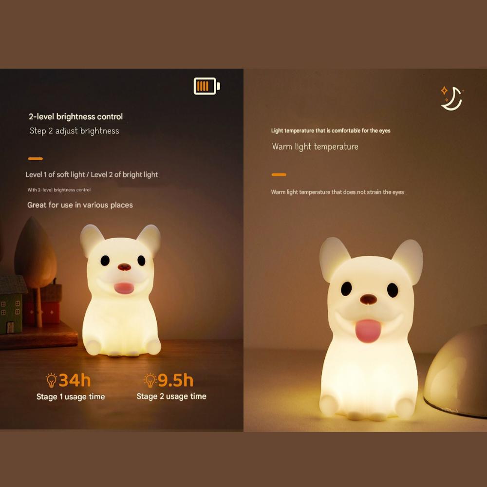 Snemon Französische Bulldogge Silikon Stimmungslicht