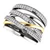 Creative Multi-Line Winding Multi-Row Inlaid Zircon Ring, Trendy Ring Trendy Ring