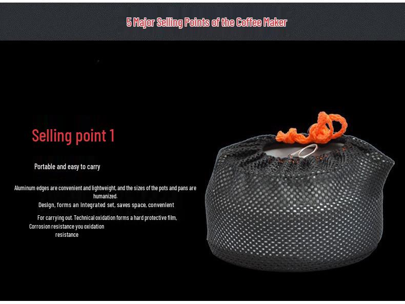 1.2L Anodized Aluminum Outdoor Kettle - Portable Teapot for Camping, Picnic & Fishing