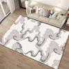 Abstract Gray Cloud Pattern Rug Non-slip rug suitable for living room and bedroom sofas