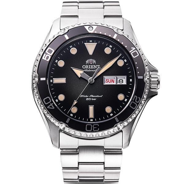 

Orient Чоловічий TRN-AA0810N (Чоловічий металевий ремінець SPORTS Diver Design) Круглий годинник зі срібної нержавіючої сталі