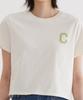 COVERNAT (W) C Logo Crop T-Shirt Ivory