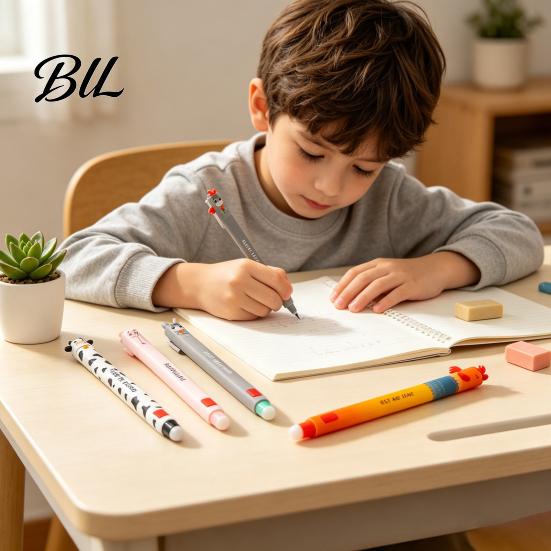 Kid-friendly Pen Farm Animal Erasable Gel Pens for Kids Cute Cartoon Cow Turkey Donkey Child Safe Pig Design Smooth Writing Easy Erase Fun School