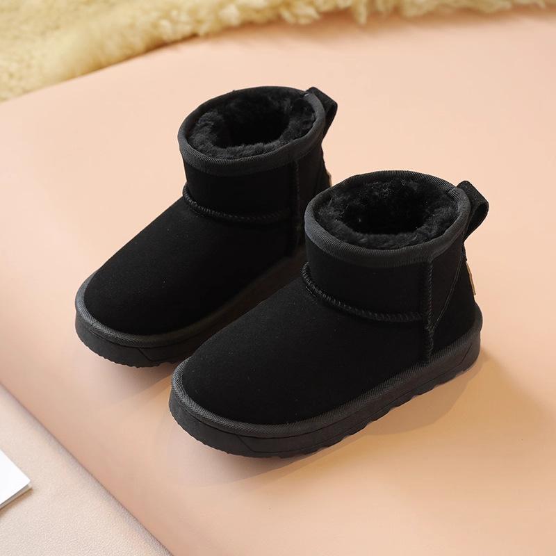 Children's snow boots 2025 new winter non-slip girls' cotton shoes thickened warm shoes velvet cold-resistant boys' boots