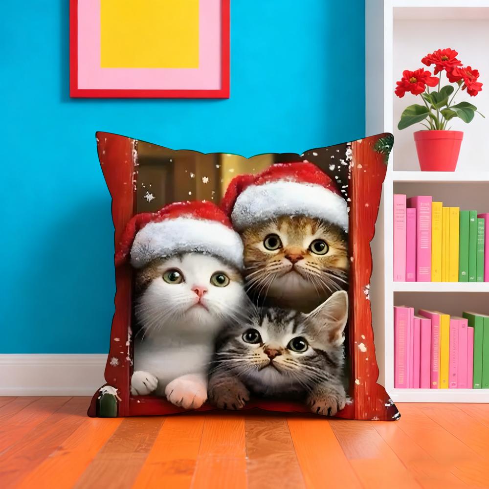 Celebrate Christmas Third Cushion Cover Cushion Cover Soft Easywash Versatile For Couch Bed Travel And Office
