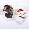 Christmas Vintage Animal Cute Cat Brooches Pins Women Coat Clothing Badges Jewelry Accessries