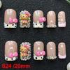 Glossy Hand Paint Thickness Acrylic Handmade Nail Sets 10PCS Multicolor Luxurious Gorgeous UV Gel Carved Artificial Manicure Art