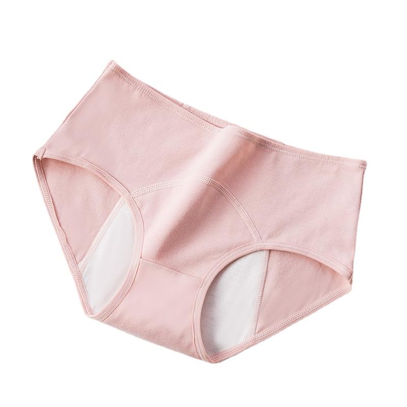 Physiological Underwear Women's Leak Proof and Breathable Underwear Sanitary Cotton Breathable High Waisted Briefs