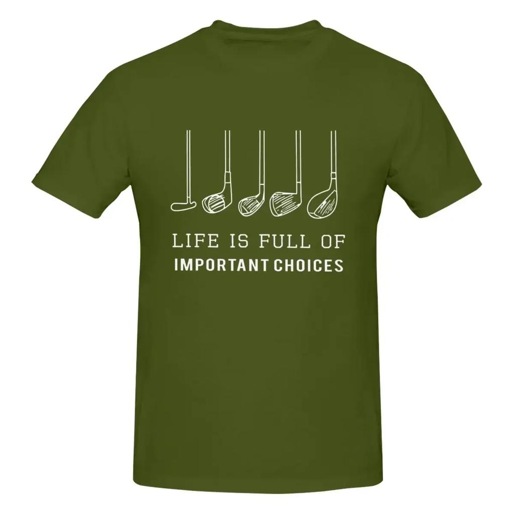 Funny Life Is Full Of Important Choices Golf Gift For Golfers 100 Cotton Tshirt Unisex Funny T Shirts Unisex Crew Neck Short Sleeve